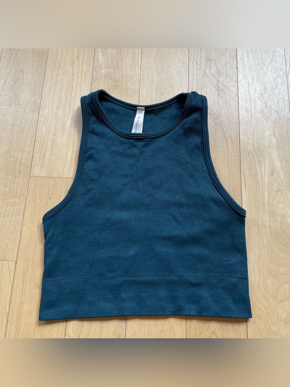 Aritzia Ribbed Crop Tank Top - Dark Teal